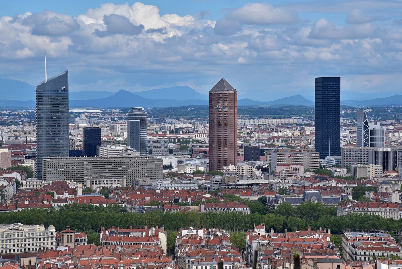 Le quartier d'affaires de la Part-Dieu à Lyon